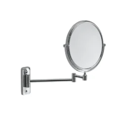 Afbeelding 1 Gedy Gaia Wandgemonteerde scheerspiegel, Ø18cm, dubbelzijdig, chroom