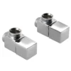 Afbeelding 1 Sapho Cube Hoekstopkraanset voor handdoekradiator, chroom