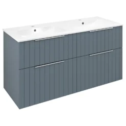 Afbeelding 1 Sapho Cirasa Strip Wastafelonderkast 118,4x64x46cm, siena