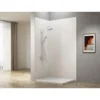Afbeelding 1 Aqualine Denipan Douchebakpaneel 80x210cm, mat wit