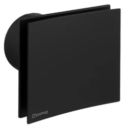 Afbeelding 1 Sapho Eira Axiale badkamerventilator met timer, 15W, kanaalaansluiting Ø100mm, zwart