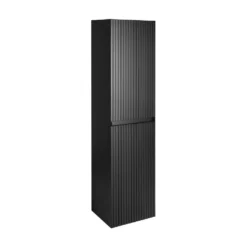 Afbeelding 1 Sapho Filena Opbergkast 35x140x30cm, mat zwart met strip