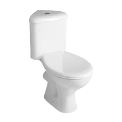 Afbeelding 1 Aqualine Clifton Hoek toilet, dubbele spoeling 3/6l, wit