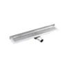 Afbeelding 1 Gelco Manus Onda RVS vloerafvoer met rooster, wandgemonteerd, L-750, DN50