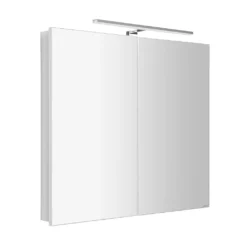 Afbeelding 1 Sapho Greta Spiegelkast inclusief LED-lamp, 81x70x14cm, mat wit