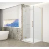 Afbeelding 1 Gelco Trinity Gold Matt Rechthoekige douchecabine 80x90cm, matglas, links