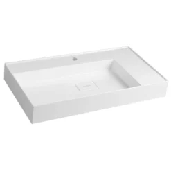 Afbeelding 1 Sapho Godiva Kunstmarmeren wastafel 83x44cm, wit