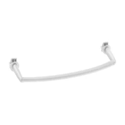 Afbeelding 1 Aqualine Handdoekhouder voor badkamer radiatoren 33cm, ovaal, wit
