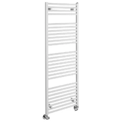 Afbeelding 1 Aqualine Direct Badkamerradiator met zij aansluiting 45x132cm, wit