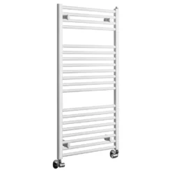 Afbeelding 1 Aqualine Direct Badkamerradiator met zij aansluiting 45x96cm, wit