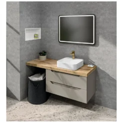 Afbeelding 1 Sapho Badkamermeubelset WAVE 80, agila/eiken Rover