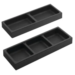 Afbeelding 1 Sapho Lindo Zij organizer, set van 2 stuks, 11,4x32,3cm, kunststof, antraciet