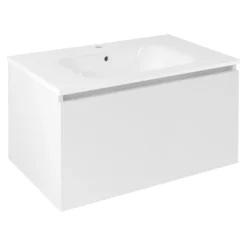 Afbeelding 1 Sapho Lorea Wastafelonderkast 80x44x51,2cm, 1x lade, mat wit