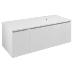 Afbeelding 1 Sapho Lorea Wastafelonderkast 120x46x51,5cm (30+90cm), rechts, mat wit