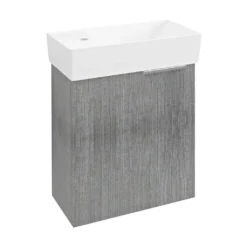 Afbeelding 1 Sapho Latus Ix Wastafelonderkast 44x50x22cm, zilver eiken