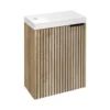 Afbeelding 1 Sapho Latus X STRIP wastafelonderkast 39,4x50x22cm, eiken Alabama