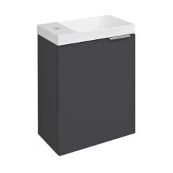 Afbeelding 1 Sapho Latus X wastafelonderkast 39,4x50x22cm, mat antraciet