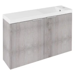 Afbeelding 1 Sapho Latus X wastafelonderkast 78,8x50x22cm, eiken Mocca