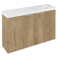 Afbeelding 1 Sapho Latus X wastafelonderkast 78,8x50x22cm, eiken Alabama