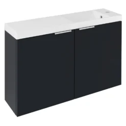 Afbeelding 1 Sapho Latus X wastafelonderkast 78,8x50x22cm, mat antraciet