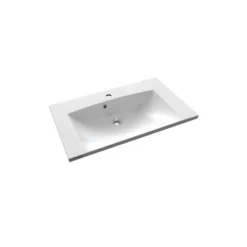Afbeelding 1 Sapho Maria Kunstmarmeren wastafel 75x46cm, wit