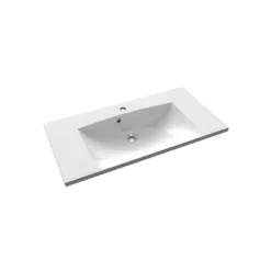 Afbeelding 1 Sapho Maria Kunstmarmeren wastafel 90x46cm, wit