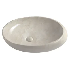 Afbeelding 1 Sapho Dalma Keramische opbouwwastafel, 68x44cm, ivoor