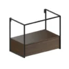 Afbeelding 1 GSI Pura Wastafelframe 102,6x46cm, mat zwart/noten