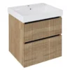 Afbeelding 1 Sapho Nelio Strip Wastafelonderkast 56,5x60x49cm, eiken Alabama