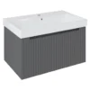 Afbeelding 1 Sapho Nelio Strip Wastafelonderkast 76,5x44x49cm, carina