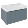 Afbeelding 1 Sapho Nelio Strip Wastafelonderkast 76,5x44x49cm, siena