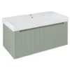 Afbeelding 1 Sapho Nelio Strip Wastafelonderkast 96,5x44x49cm, groen