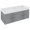 Afbeelding 1 Sapho Nelio Wastafelonderkast 116,5x44x49cm, zilver eiken