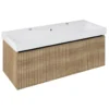 Afbeelding 1 Sapho Nelio Strip Wastafelonderkast 116,5x44x49cm, eiken Alabama