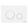Afbeelding 1 Schwab Vela Bedieningsplaat voor dubbele spoeling, 24,7x16,5cm, mat wit