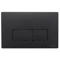 Afbeelding 1 Schwab Pluto Bedieningsplaat voor dubbele spoeling, 24,7x16cm, mat zwart