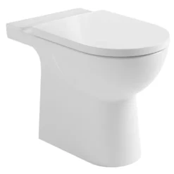 Afbeelding 1 Aqualine Talamo Toiletpot voor duobloktoilet, randloos, 63x35,5cm, S-sifon/P-sifon, wit