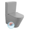 Afbeelding 1 Sapho Paco Duobloktoilet, randloos, S-sifon/P-sifon, mat grijs