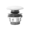 Afbeelding 1 GSI Wastafelafvoer 5/4“, klikwaste, keramische stop, 0,5-6,5cm, wit ExtraGlaze