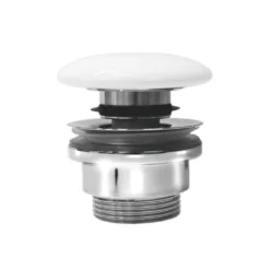 Afbeelding 1 GSI Wastafelafvoer 5/4“, klikwaste, keramische stop, 0,5-6,5cm, wit ExtraGlaze