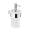 Afbeelding 1 Gedy Pirenei Wandgemonteerde zeepdispenser 110ml, matglas, chroom