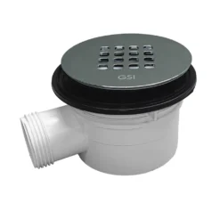 Afbeelding 1 GSI Douchebakafvoer, Ø90mm, DN40, laag, afdekking, mat agave