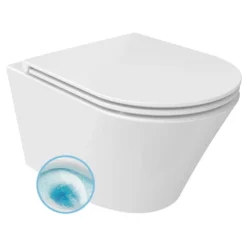Afbeelding 1 Sapho Paco Wandcloset, Vortex randloos, 36x53cm, wit