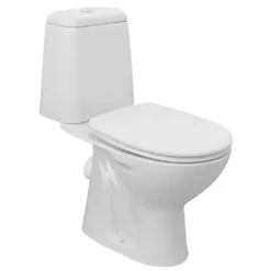 Afbeelding 1 Aqualine Riga Duobloktoilet, dubbele spoeling 3/6l, P-sifon, wit