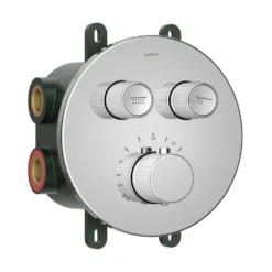 Afbeelding 1 Sapho Smart Select Thermostatische inbouwdouchemengkraan met inbouwbox, 2 uitgangen, chroom
