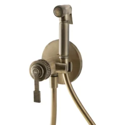 Afbeelding 1 Sapho Versi Inbouwbidetmengkraan met handdouche met stopknop, brons
