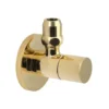 Afbeelding 1 Sapho Ronde hoekstopkraan met moer, 1/2"x3/8", goud