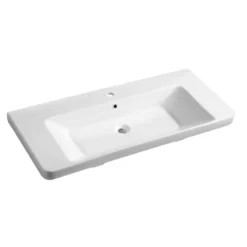 Afbeelding 1 Sapho Thalie 105 Keramische meubelwastafel 105x46cm, wit