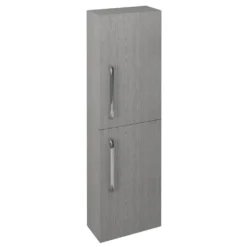 Afbeelding 1 Sapho Theia Hoge opbergkast 40x138x19,3cm, links/rechts/zilver eiken