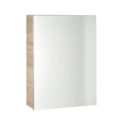 Afbeelding 1 Aqualine Vega Spiegelkast 50x70x18cm, eiken platina